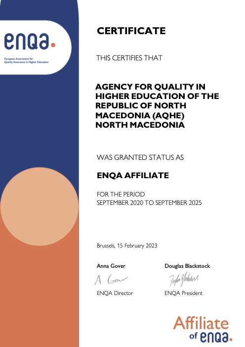 ENQA certificate